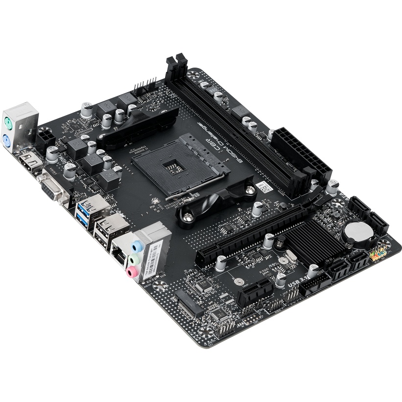Материнская плата CBR B450M Challenger, AM4, AMD B450, 2xDDR4, 4xSATA, 1xM.2, 1xPCIe 3.0 x16, 1xPCIe