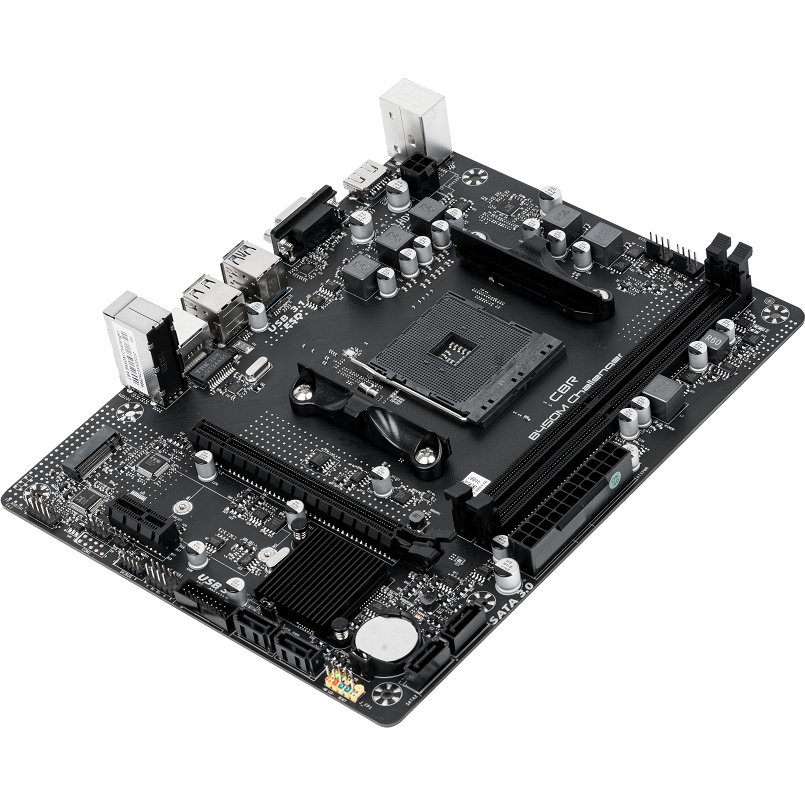 Материнская плата CBR B450M Challenger, AM4, AMD B450, 2xDDR4, 4xSATA, 1xM.2, 1xPCIe 3.0 x16, 1xPCIe