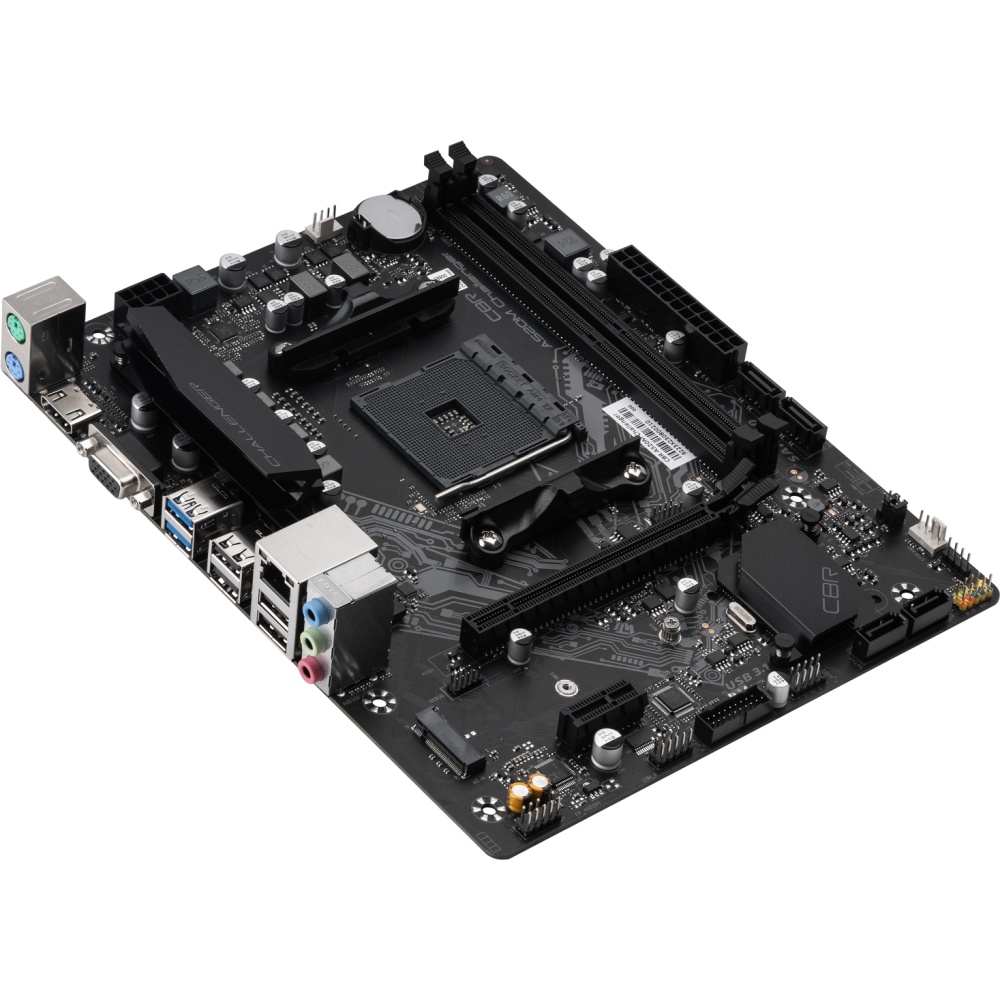 Материнская плата CBR A520M Challenger, AM4, AMD A520, 2xDDR4, 4xSATA, 1xM.2, 1xPCIe 3.0 x16, 1xPCIe