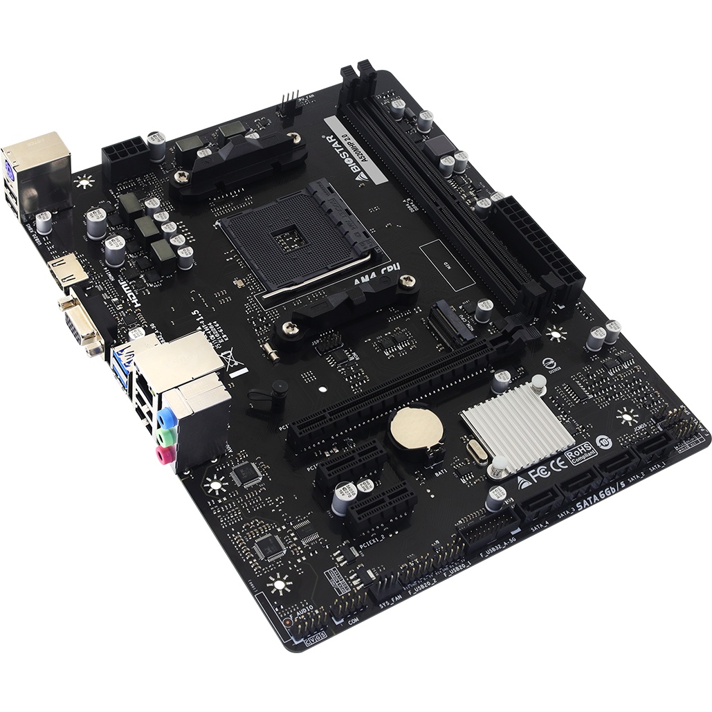 Материнская плата Biostar A520MHP 2.0 Soc-AM4 AMD A520 2xDDR4 mATX AC`97 8ch(7.1) GbLAN RAID+VGA+HDM