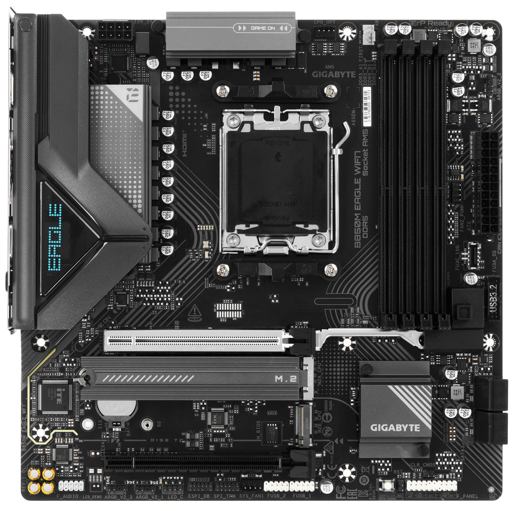 Материнская плата Gigabyte B850M EAGLE WF7 Socket AM5 AMD B850 4xDDR5 mATX AC`97 8ch(7.1) 2.5Gg RAID