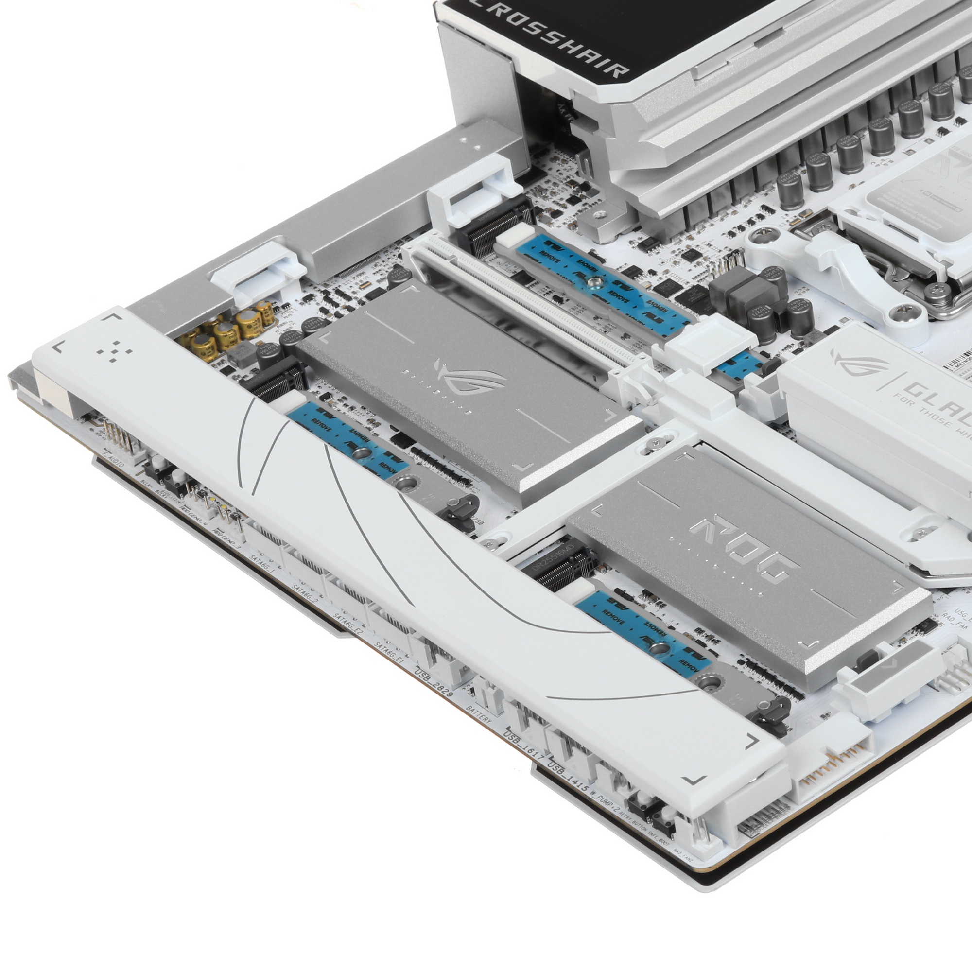 Материнская плата ASUS ROG CROSSHAIR X870E GLACIAL AM5 E-ATX 4xDDR5 2xPCIEx16 2xM.2 2xUSB-C 2x10GLAN