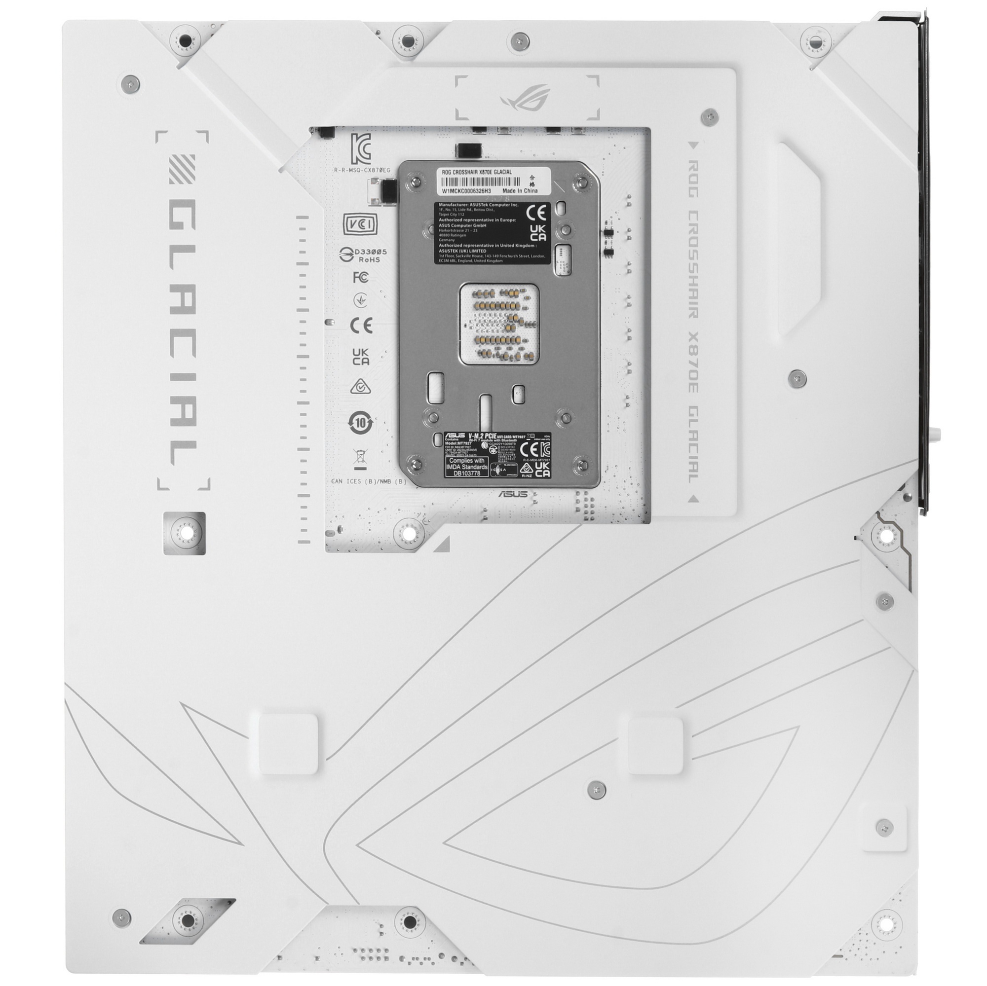Материнская плата ASUS ROG CROSSHAIR X870E GLACIAL AM5 E-ATX 4xDDR5 2xPCIEx16 2xM.2 2xUSB-C 2x10GLAN