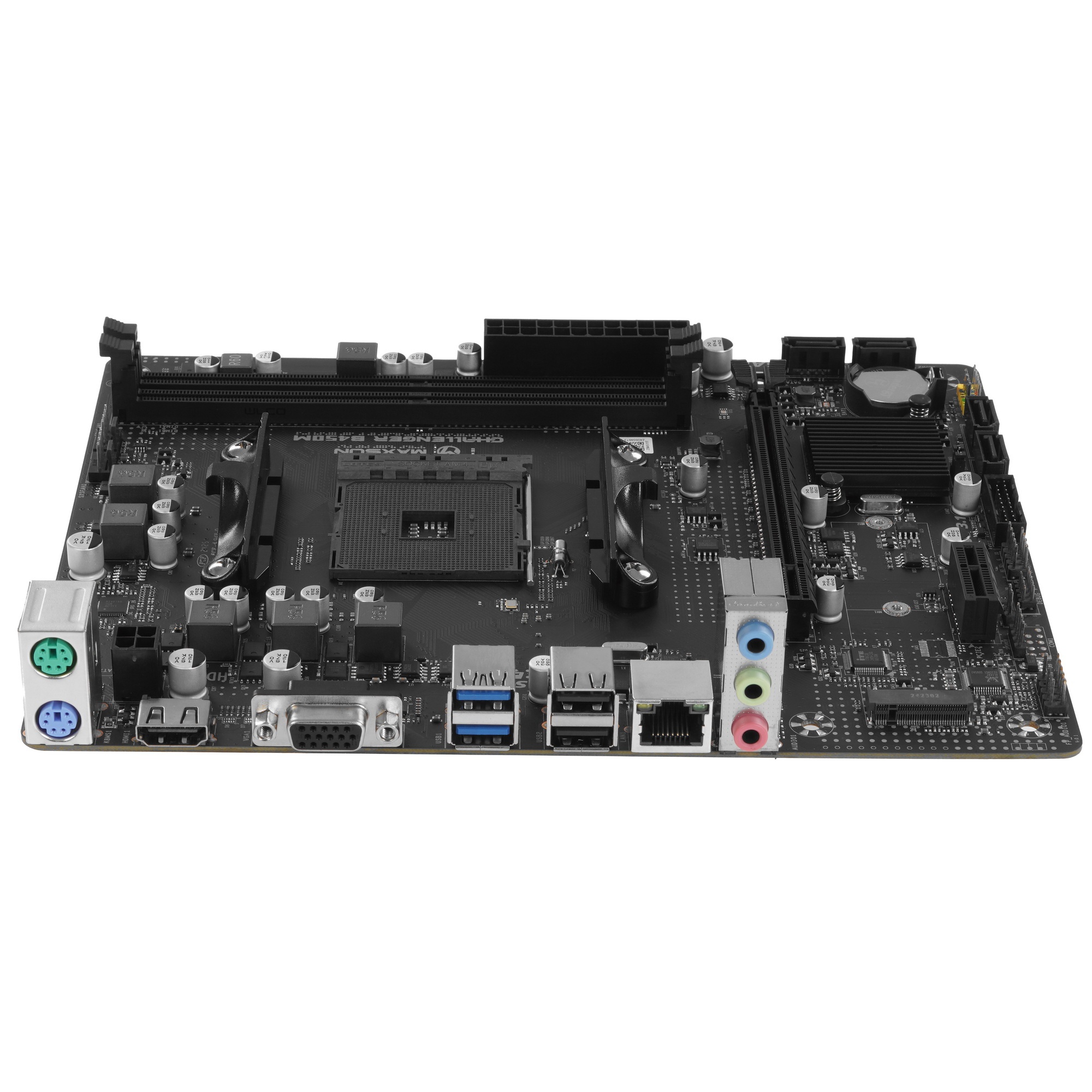 Материнская плата Maxsun Challenger B450M, AM4, AMD B450, 2xDDR4, 4xSATA, 1xM.2, 1xPCIe 3.0 x16, 1xP