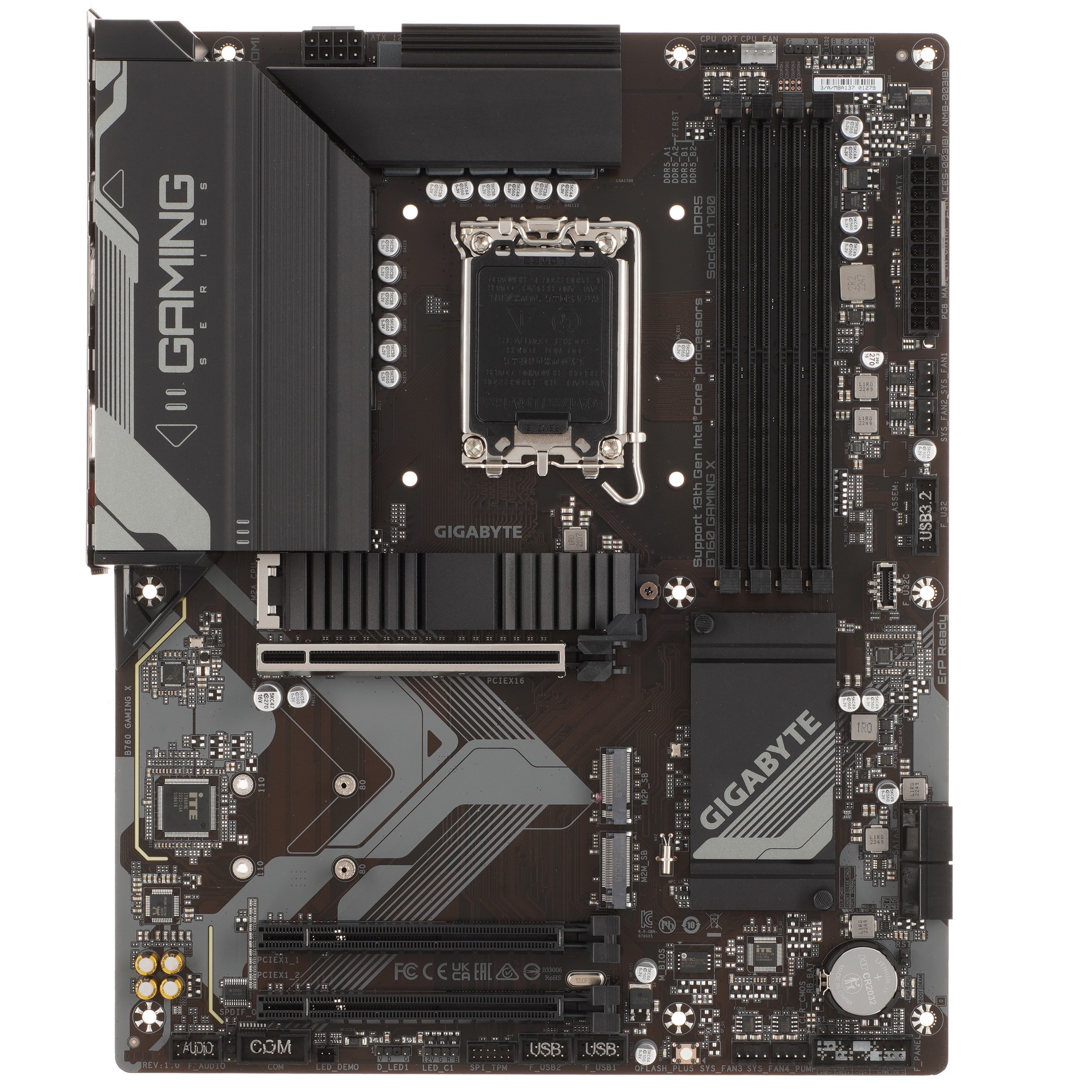 Материнская плата Gigabyte B760 GAMING X, LGA 1700, Intel B760, 4xDDR5, 4xSATA, 3xM.2, 1xPCI-E 4.0 x