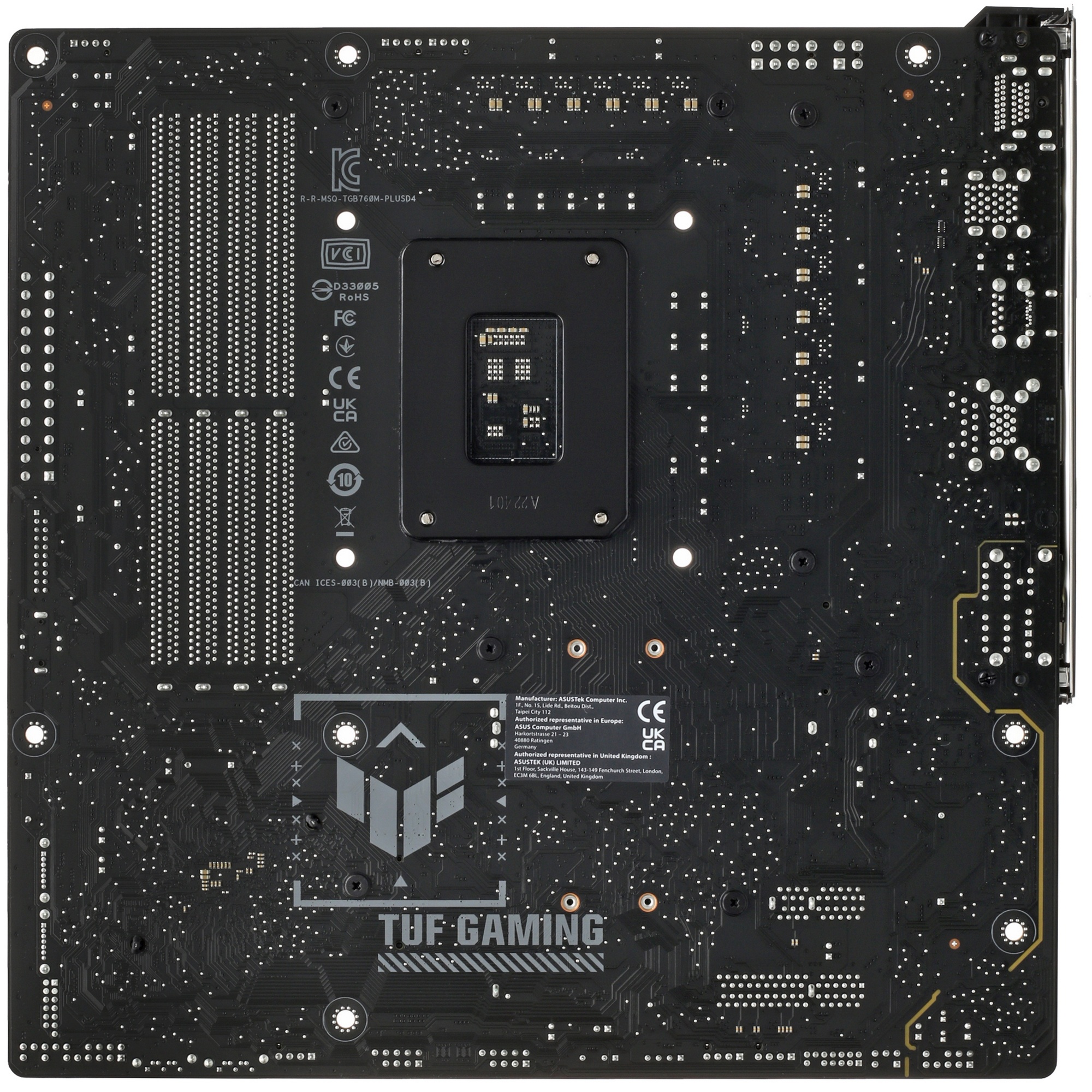 Материнская плата Asus TUF GAMING B760M-PLUS D4 Soc-1700 Intel B760 4xDDR4 mATX AC`97 8ch(7.1) 2.5Gg