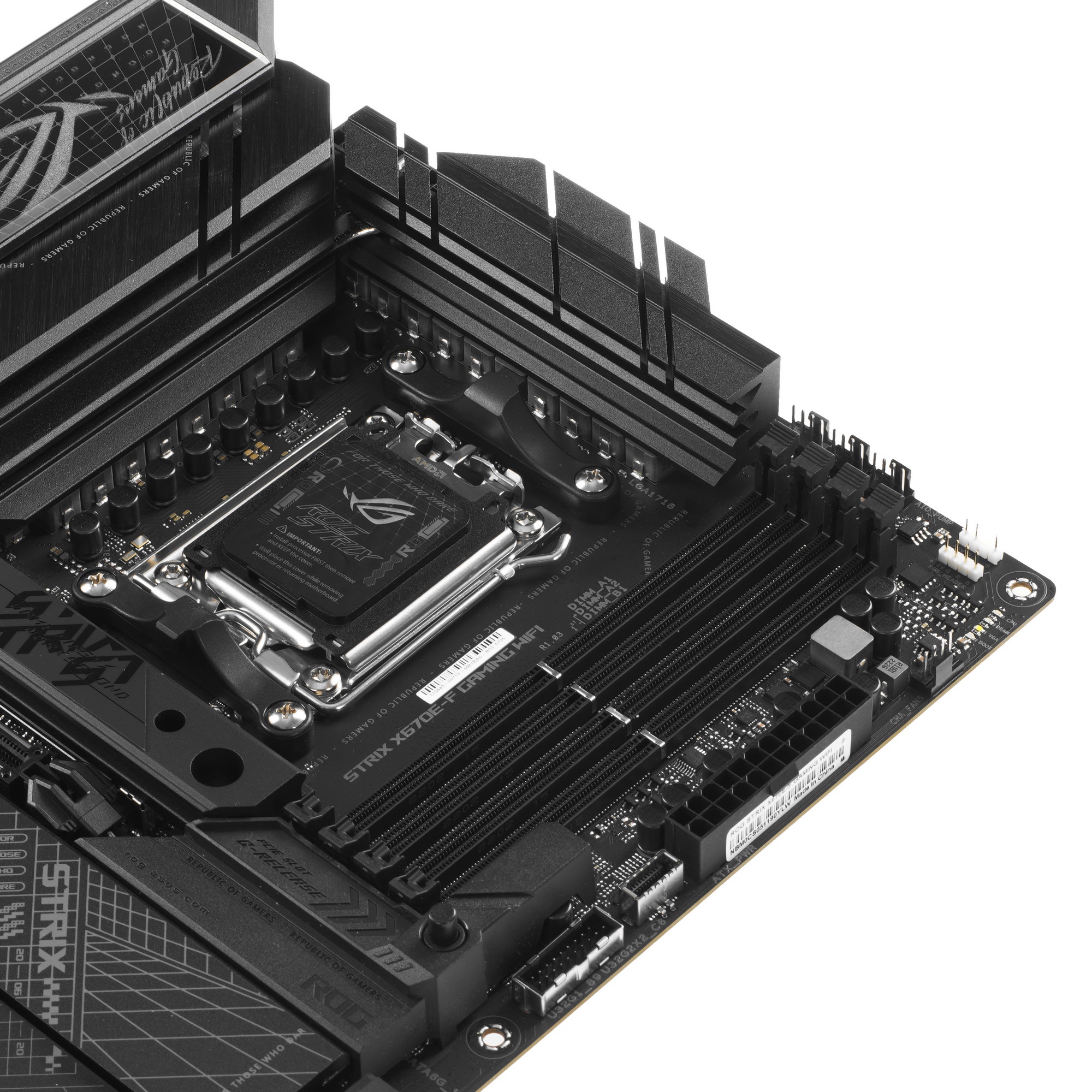 Материнская плата ASUS ROG STRIX X670E-F GAMING WIFI, AM5, AMD X670, 4xDDR5, 4xSATA, 4xM.2, 1xPCIe 5