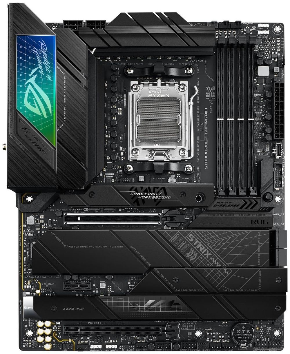 Материнская плата ASUS ROG STRIX X670E-F GAMING WIFI, AM5, AMD X670, 4xDDR5, 4xSATA, 4xM.2, 1xPCIe 5