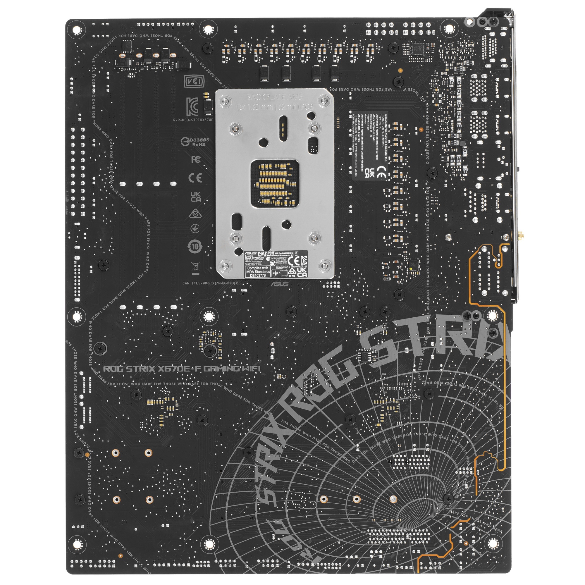 Материнская плата ASUS ROG STRIX X670E-F GAMING WIFI, AM5, AMD X670, 4xDDR5, 4xSATA, 4xM.2, 1xPCIe 5