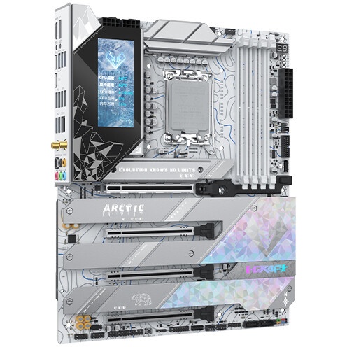 Материнская плата MAXSUN MS-iCraft Z890 ARCTIC, LGA1851, Z890, 4*DDR5, 4*SATA3, 4*M.2, USB 3.2, USB