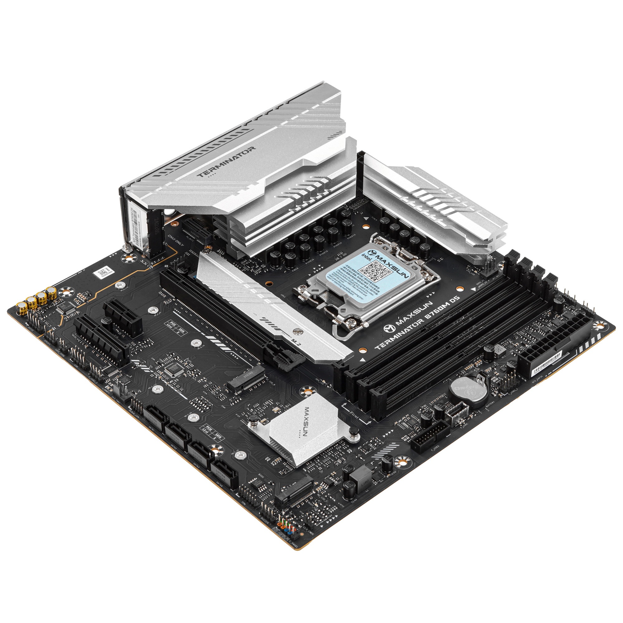 Материнская плата Maxsun Terminator B760M D5, LGA 1700, Intel B760, 4xDDR5, 4xSATA, 3xM.2, 1xPCIe 5.