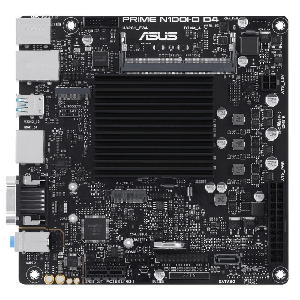 Материнская плата с ЦПУ ASUS PRIME N100I-D D4-CSMN100,USB3.2 GEN 2,MB