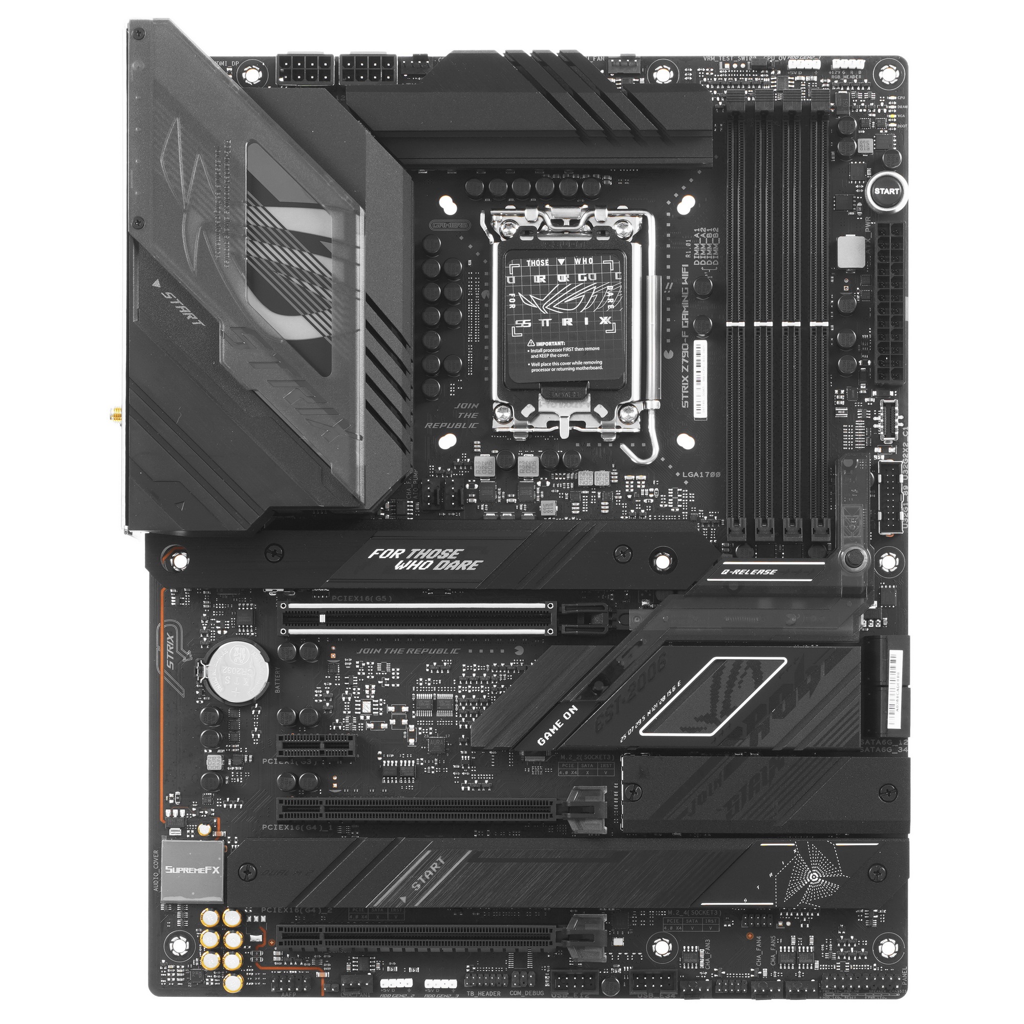 Материнская плата ASUS ROG STRIX Z790-F GAMING WIFI, LGA 1700, Intel Z790, 4xDDR5, 4xSATA, 4xM.2, 1x