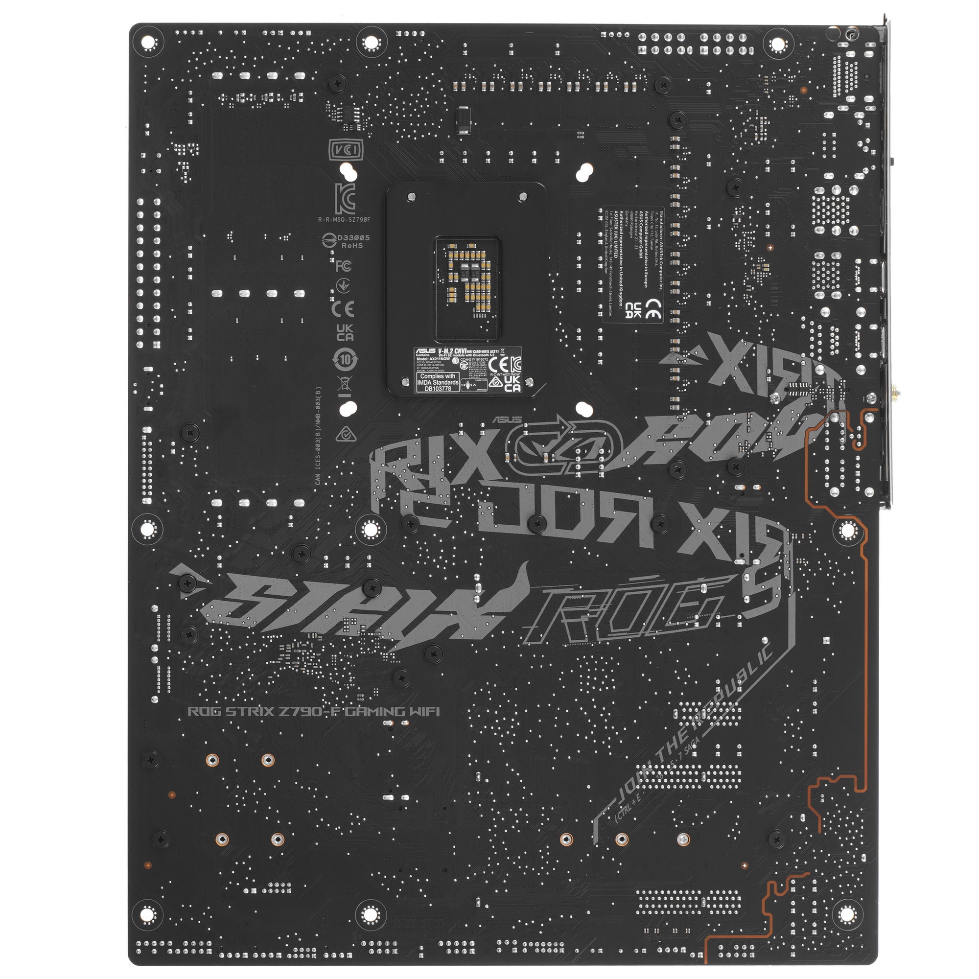 Материнская плата ASUS ROG STRIX Z790-F GAMING WIFI, LGA 1700, Intel Z790, 4xDDR5, 4xSATA, 4xM.2, 1x