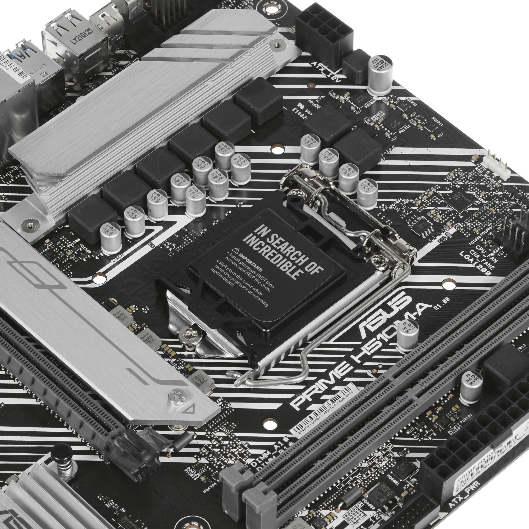 Материнская плата ASUS PRIME H510M-A, LGA 1200, Intel H510, 2xDDR4, 4xSATA, 1xM.2, 1xPCIe 4.0 x16, 2