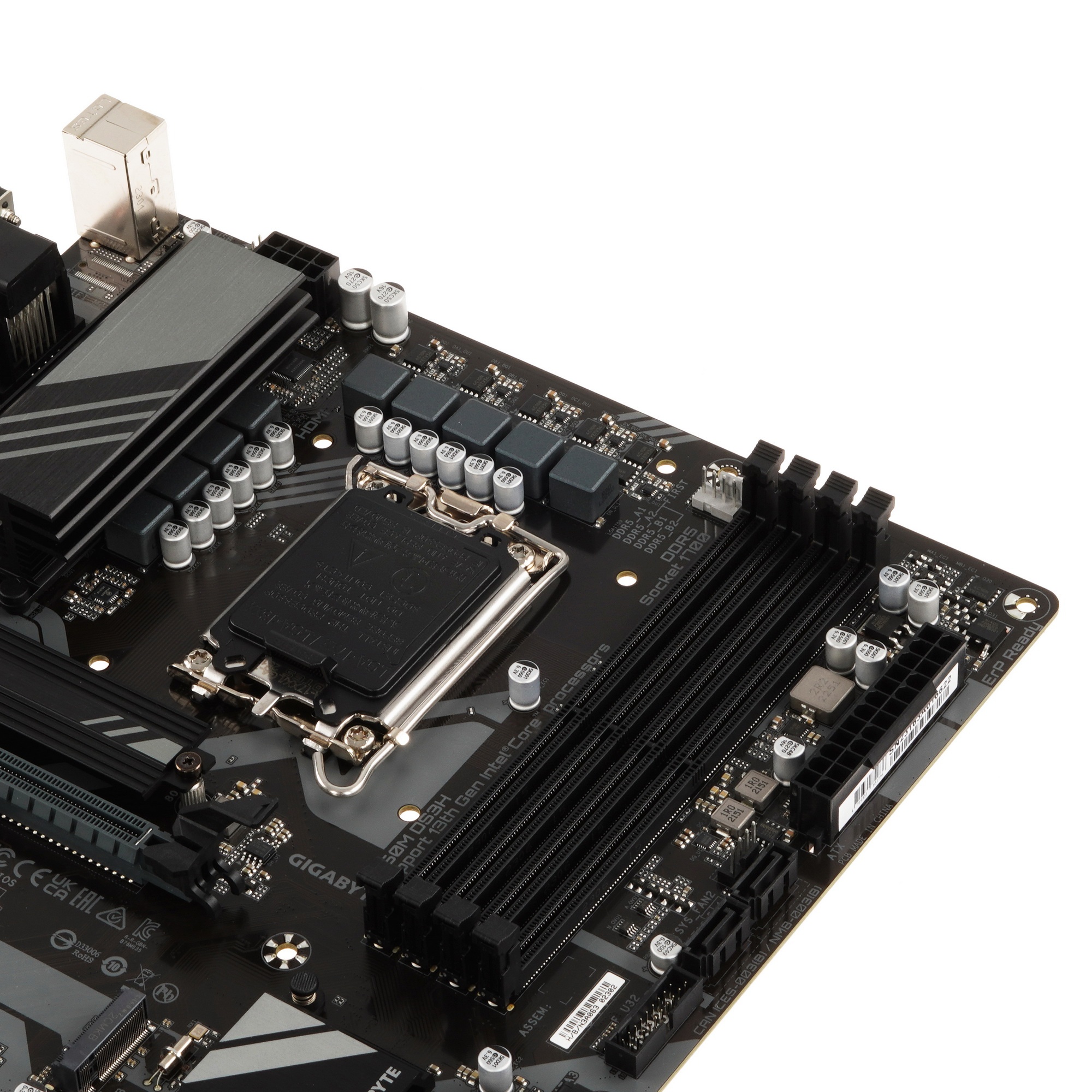 Материнская плата Gigabyte B760M DS3H, LGA 1700, Intel B760, 4xDDR5, 4xSATA, 2xM.2, 1xPCIe 4.0 x16,
