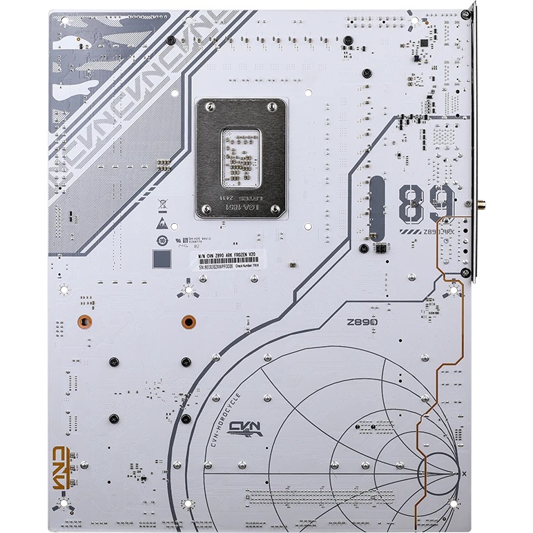 Материнская плата Colorful CVN Z890 ARK FROZEN V20, LGA 1851, Intel Z890, 4xDDR5, 5xM.2, 4xSATA, 2xP