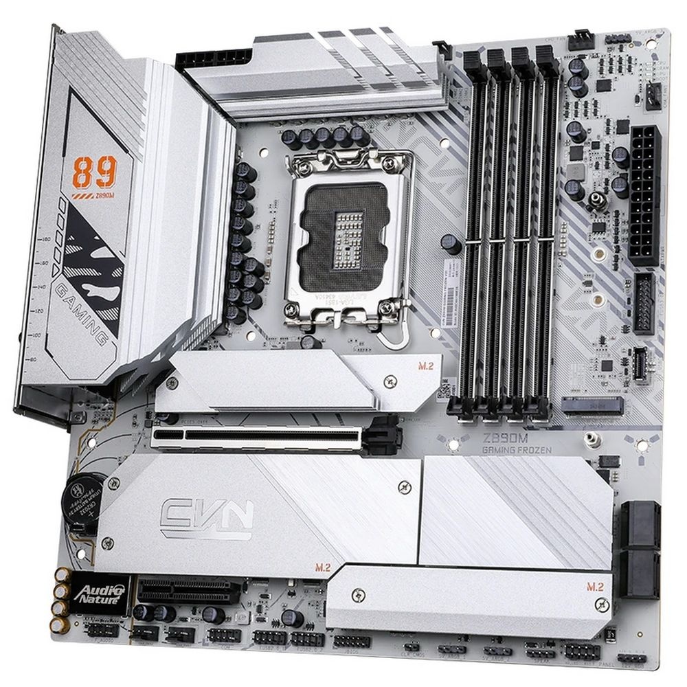 Материнская плата Colorful CVN Z890M GAMING FROZEN V20, LGA 1851, Intel Z890, 4xDDR5, 5xM.2, 4xSATA,