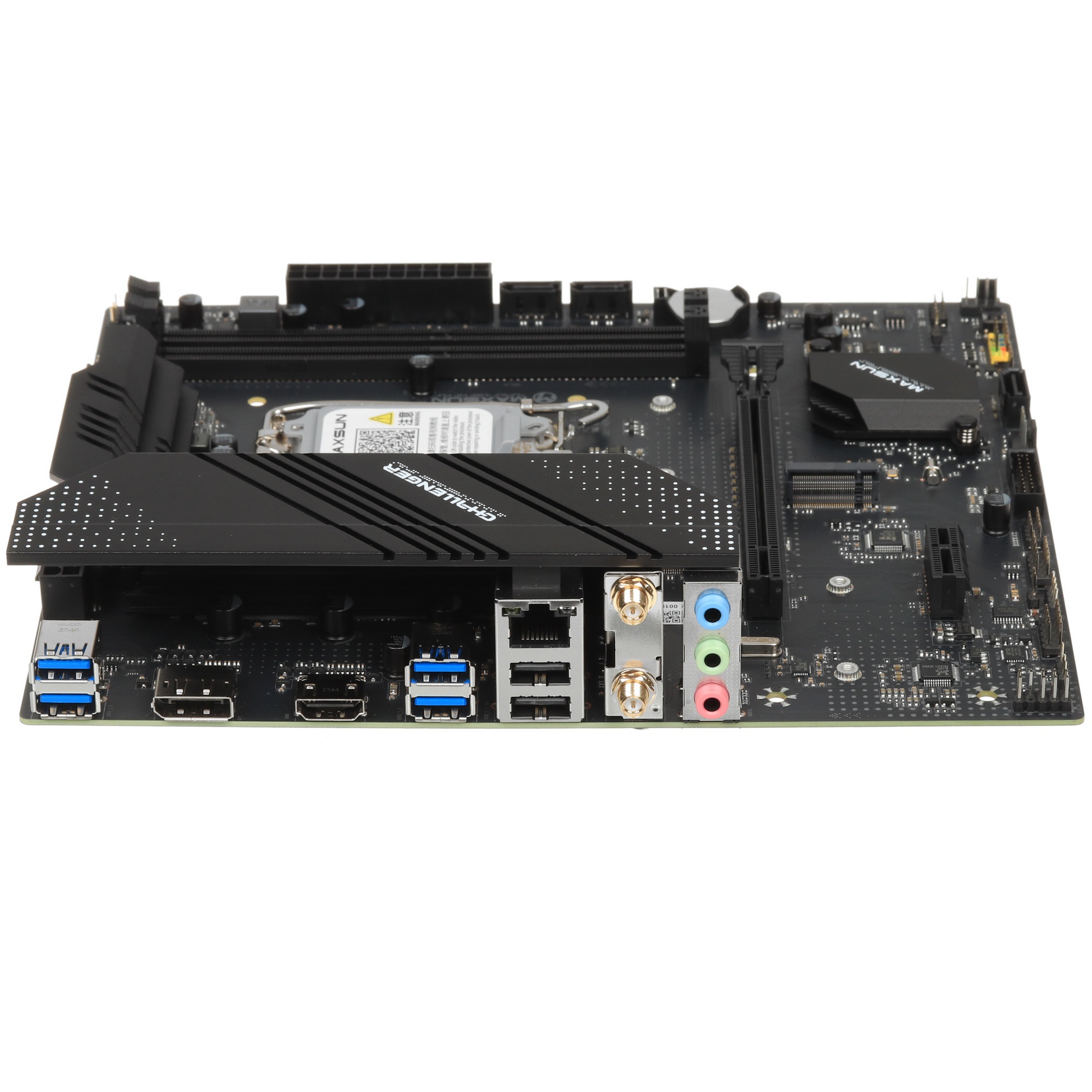 Материнская плата Maxsun MS-Challenger B760M D4 WIFI (Socket 1700, mATX, 2*DDR4(64b), DP/HDMI, 3*SAT