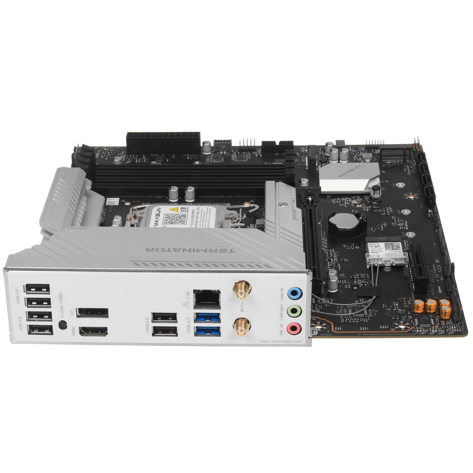 Материнская плата Maxsun MS-Terminator B760M D4 WIFI V2 (Socket 1700, mATX, 4*DDR4(128Gb), DP/HDMI,