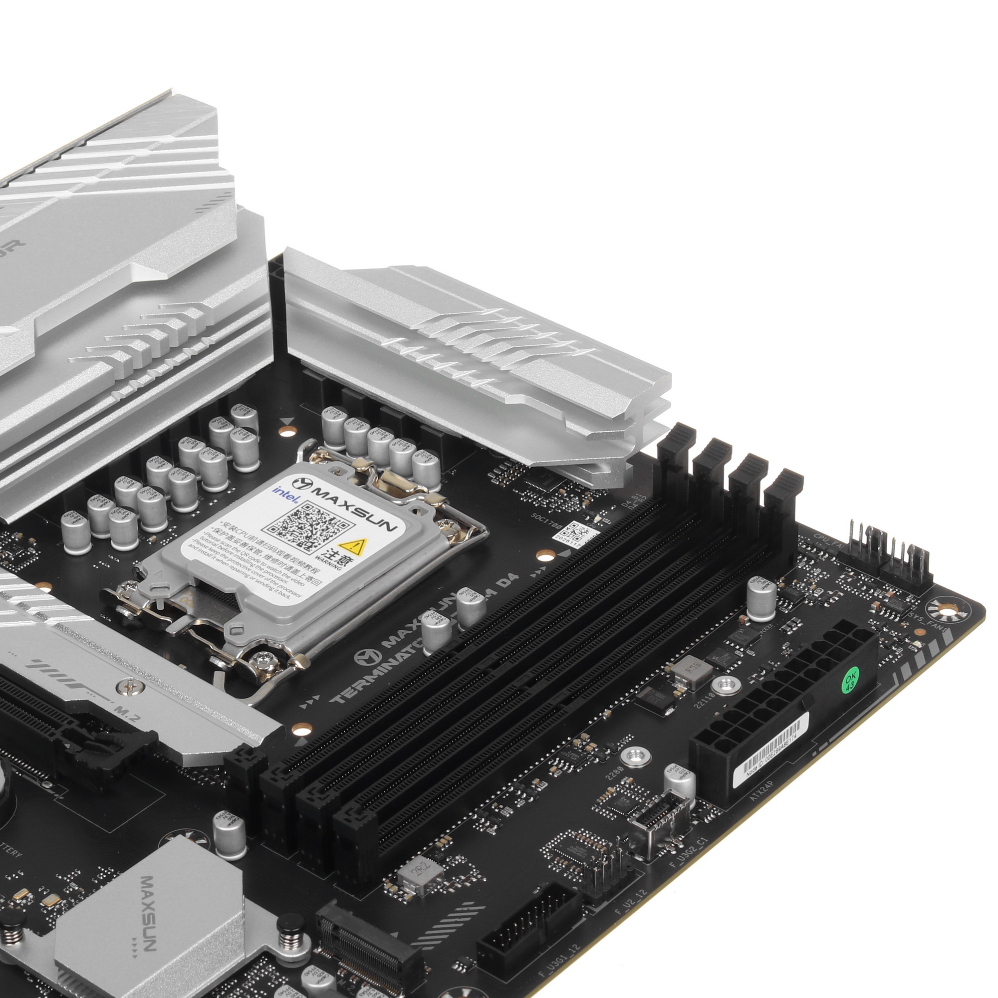 Материнская плата Maxsun MS-Terminator B760M D4 WIFI V2 (Socket 1700, mATX, 4*DDR4(128Gb), DP/HDMI,