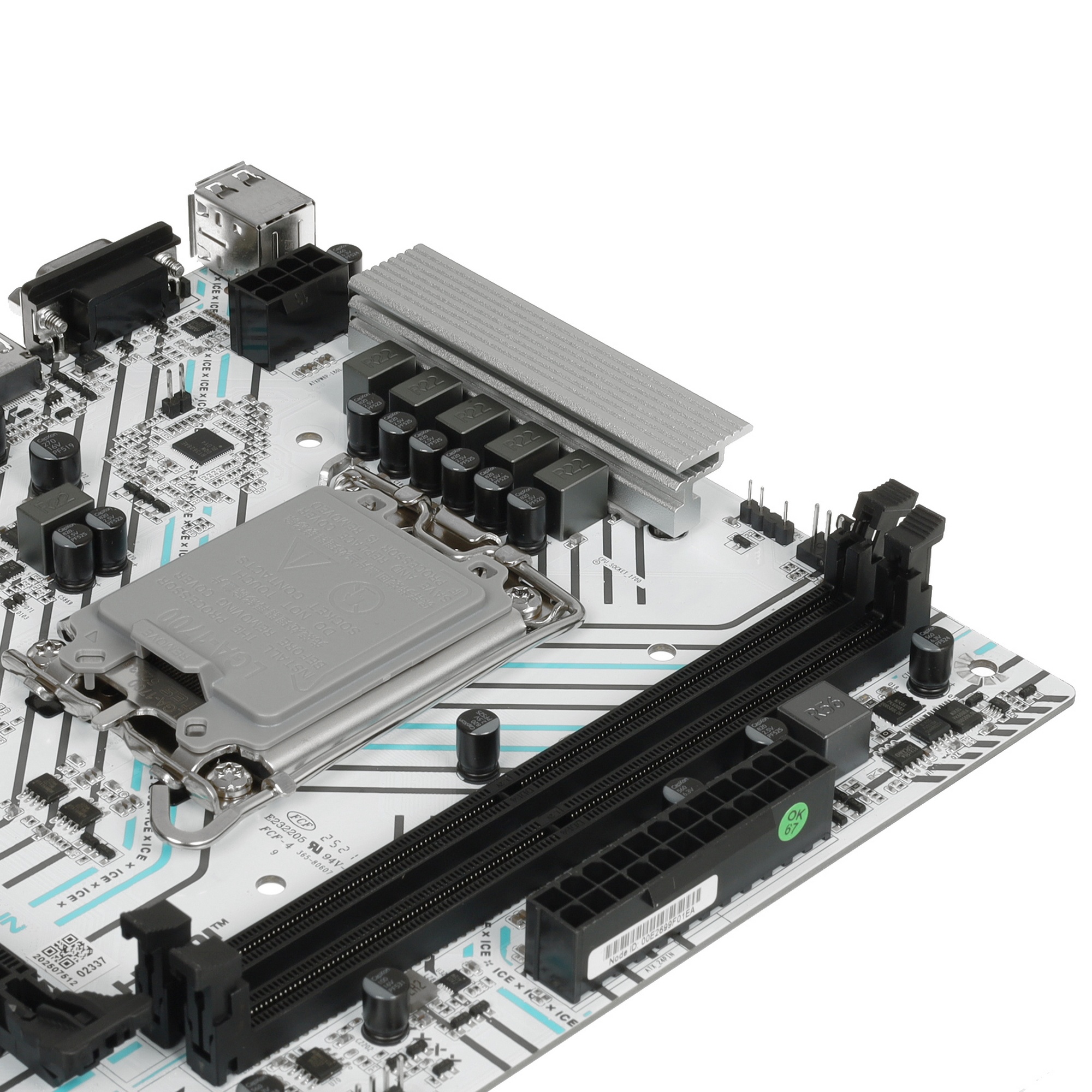 Материнская плата Maxsun MS-B660M GAMING WIFI ICE (Socket 1700, mATX, 2*DDR4(64Gb), VGA/HDMI, 3*SATA