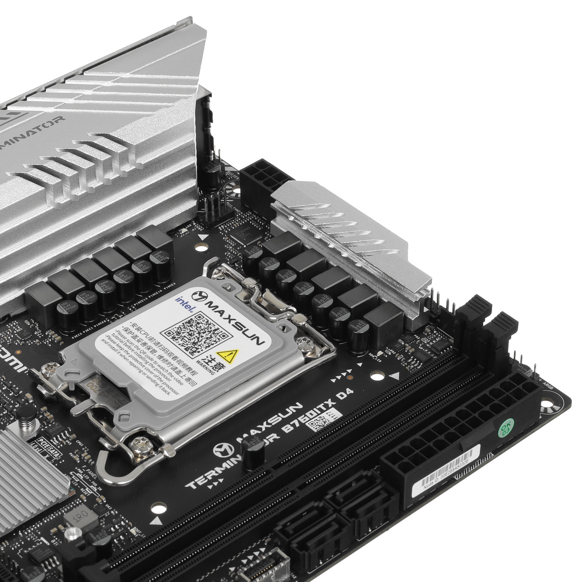 Материнская плата Maxsun MS-Terminator B760ITX D4 WIFI V3 (Socket 1700, mini-ITX, 2*DDR4(64Gb), DP/H
