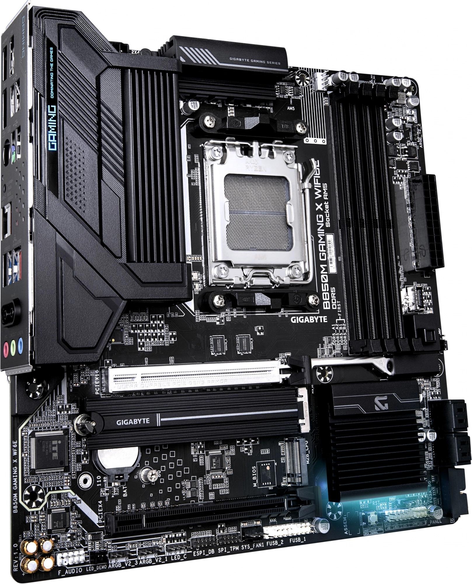 Материнская плата Gigabyte B850M GAMING X, AM5, AMD B850, 4xDDR5, 4xSATA, 2xM.2, 1xPCI-E 5.0 x16, 1x