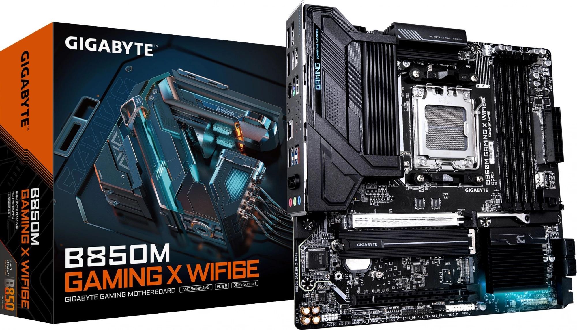 Материнская плата Gigabyte B850M GAMING X, AM5, AMD B850, 4xDDR5, 4xSATA, 2xM.2, 1xPCI-E 5.0 x16, 1x