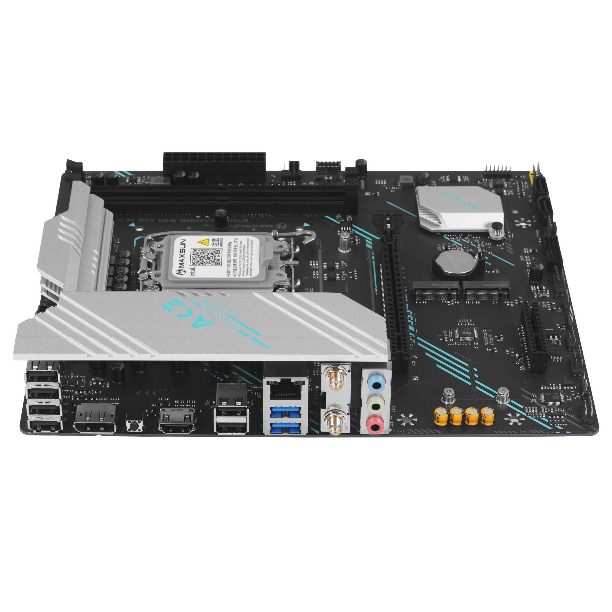 Материнская плата Maxsun MS-B760M GAMING WIFI ACE D4 II (Socket 1700, mATX, 2*DDR4(64b), DP/HDMI, 3*