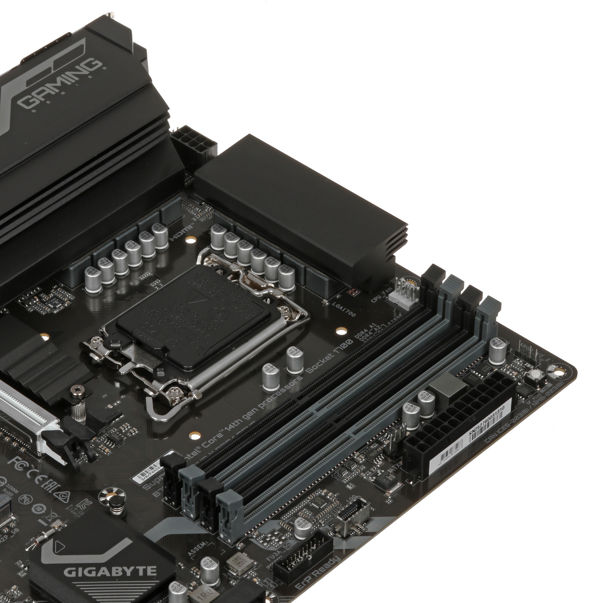 Материнская плата Gigabyte B760M GAMING X DDR4 GEN5 B760, LGA1700, 4xDDR4, 2*PCI-Ex16, 2*M.2, 1*Type