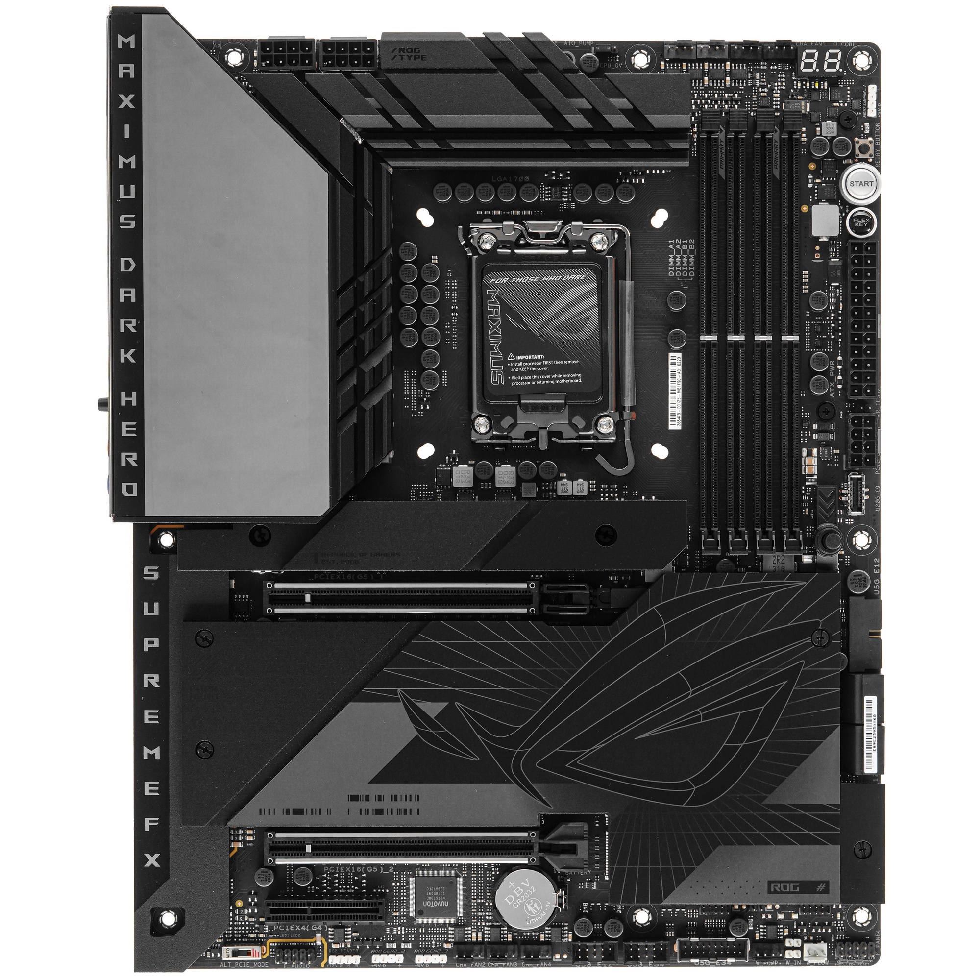 Материнская плата ASUS ROG MAXIMUS Z790 DARK HERO, LGA 1700, Intel Z790, 4xDDR5, 4xSATA, 5xM.2, 1xPC