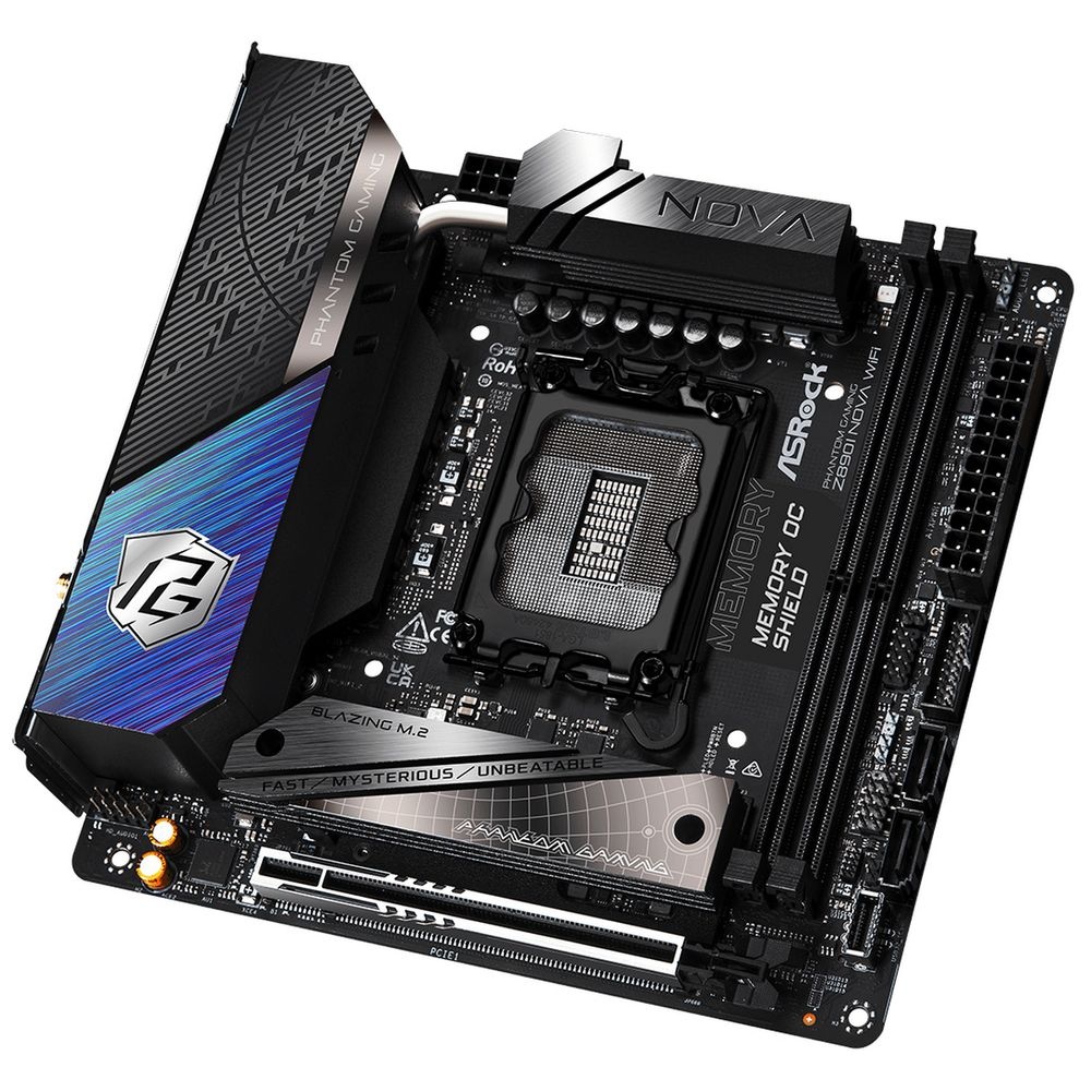 Материнская плата ASRock Z890I Nova WiFi, LGA 1851, Intel Z890, 2xDDR5, 2xSATA, 3xM.2, 1xPCIe 5.0 x1