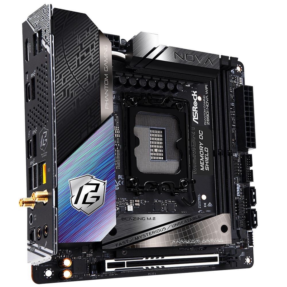 Материнская плата ASRock Z890I Nova WiFi, LGA 1851, Intel Z890, 2xDDR5, 2xSATA, 3xM.2, 1xPCIe 5.0 x1