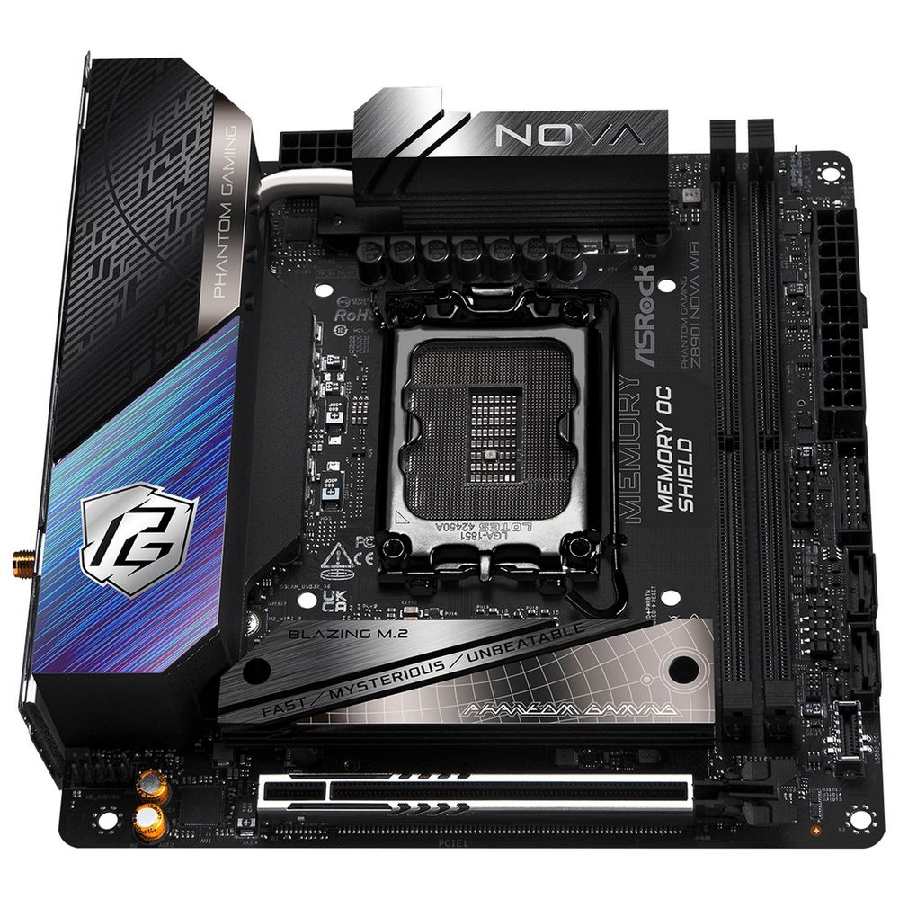 Материнская плата ASRock Z890I Nova WiFi, LGA 1851, Intel Z890, 2xDDR5, 2xSATA, 3xM.2, 1xPCIe 5.0 x1