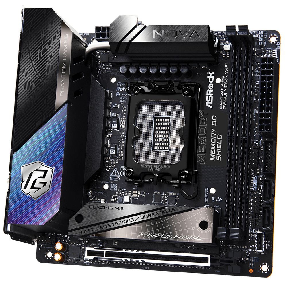 Материнская плата ASRock Z890I Nova WiFi, LGA 1851, Intel Z890, 2xDDR5, 2xSATA, 3xM.2, 1xPCIe 5.0 x1
