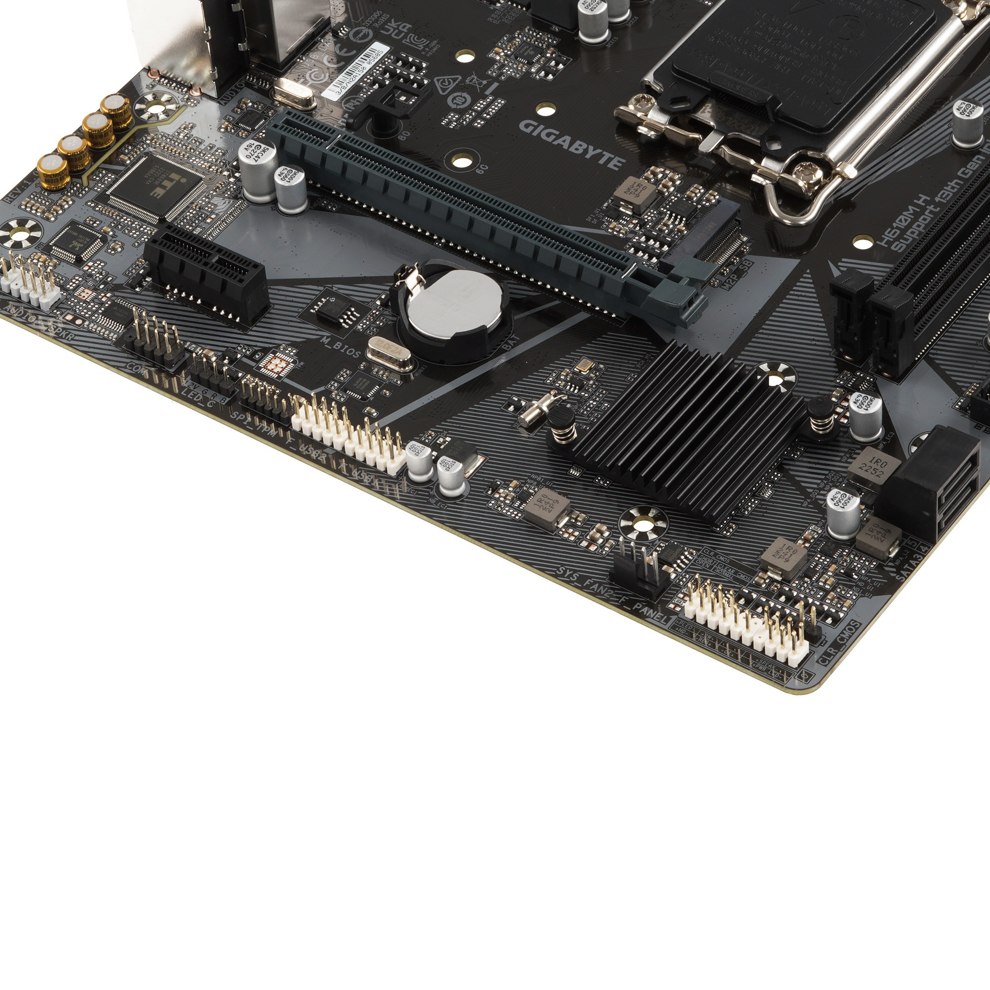 Материнская плата Gigabyte H610M H, LGA 1700, Intel H610, 2xDDR5, 4xSATA, 1xM.2, 1xPCIe 4.0 x16, 1xP