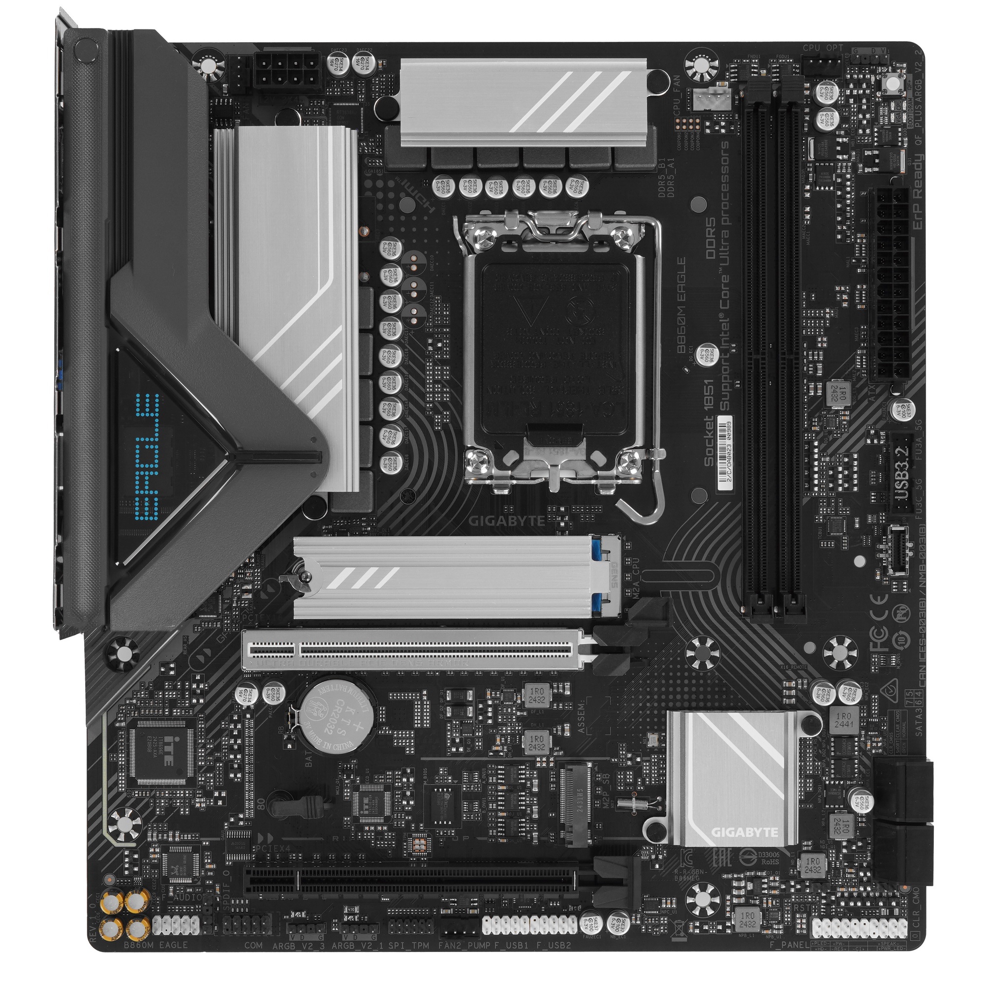 Материнская плата Gigabyte B860M EAGLE, LGA 1851, Intel B860, 2xDDR5, 4xSATA, 2xM.2, 1xPCI-E 5.0 x16