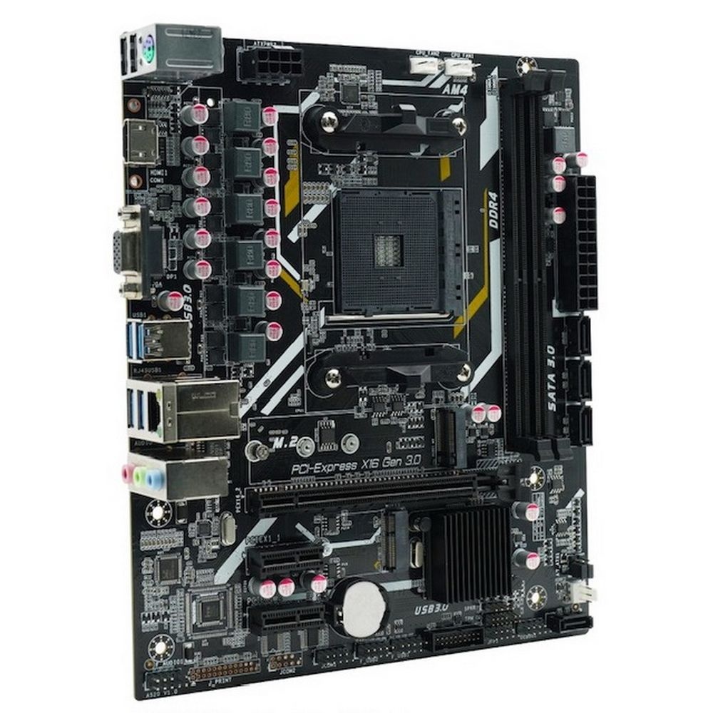 Материнская плата AFOX A520D4-MA5-V2, AM4, AMD A520, 2xDDR4, 4xSATA, 1xM.2, 1xPCIe 3.0 x16, 2xPCIe x
