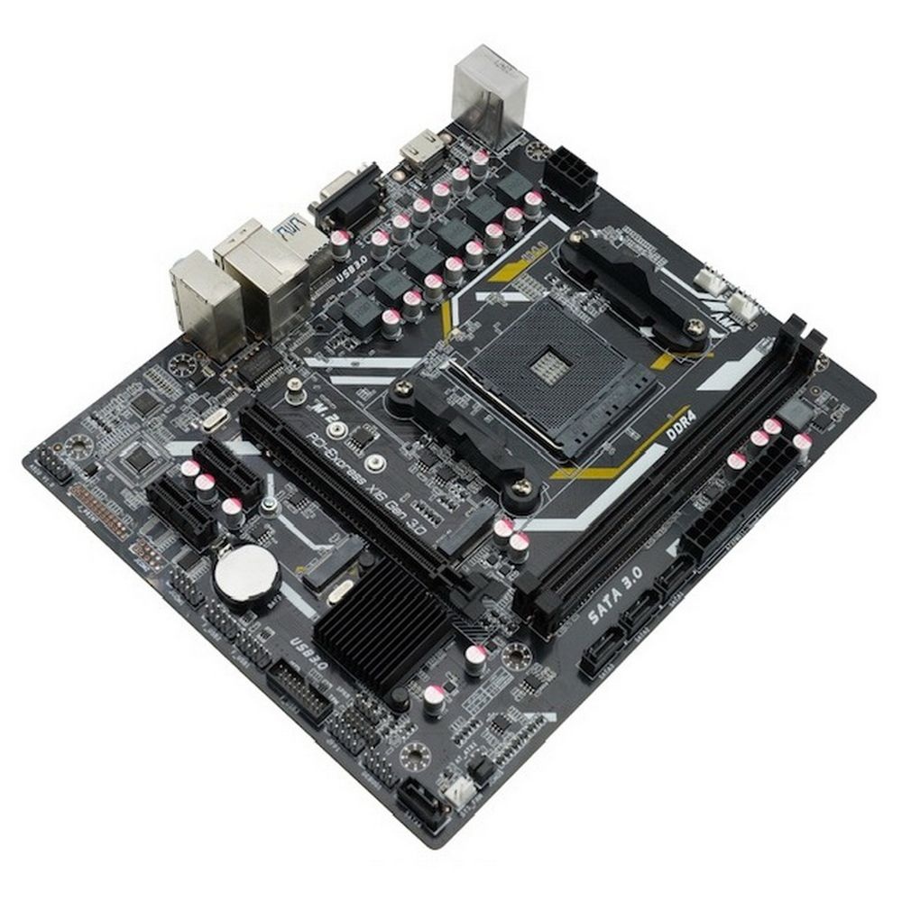 Материнская плата AFOX A520D4-MA5-V2, AM4, AMD A520, 2xDDR4, 4xSATA, 1xM.2, 1xPCIe 3.0 x16, 2xPCIe x