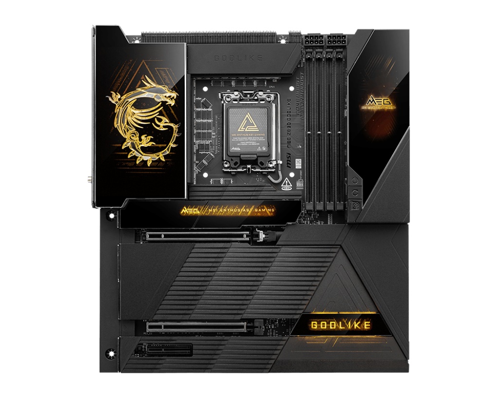 Материнская плата MSI MEG Z890 GODLIKE Z890, LGA1851, 4*DDR5, 2*PCIEx16, 1*PCIEx4, 8*M.2, 7*TypeC, 8