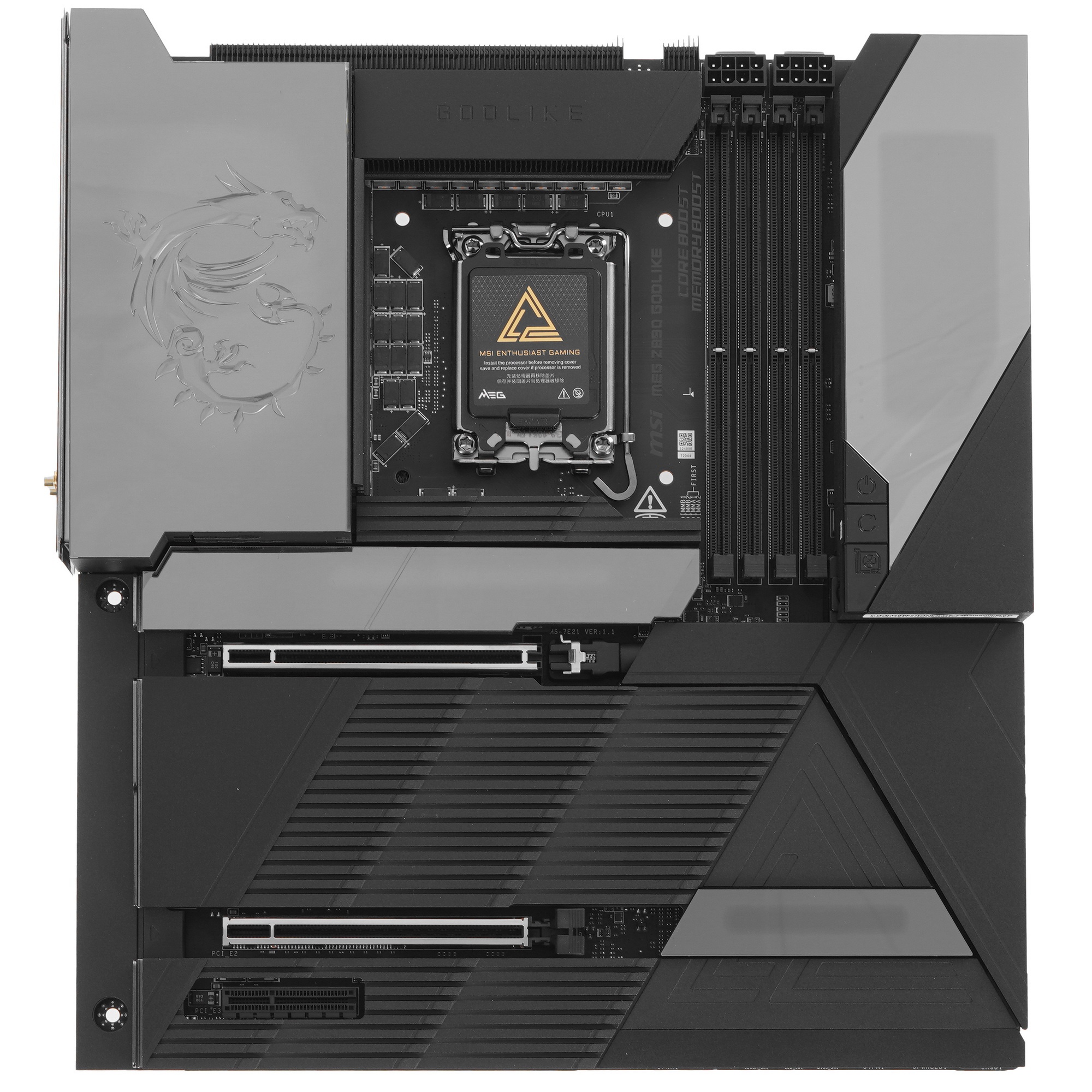 Материнская плата MSI MEG Z890 GODLIKE Z890, LGA1851, 4*DDR5, 2*PCIEx16, 1*PCIEx4, 8*M.2, 7*TypeC, 8