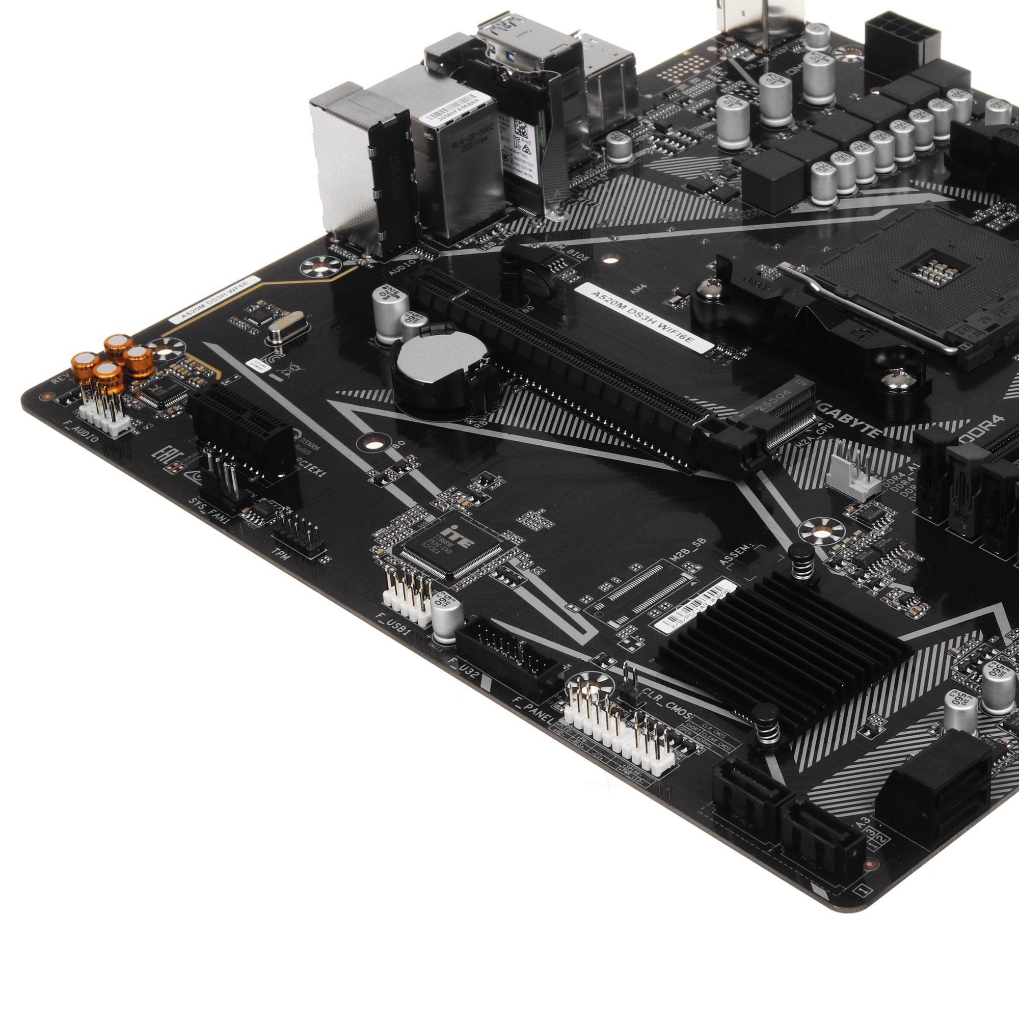 Материнская плата Gigabyte A520M DS3H WF6E A520, AM5, 4xDDR4, 1*PCI-Ex16,4*M.2, 6*USB3.2Gen1, 8*USB2