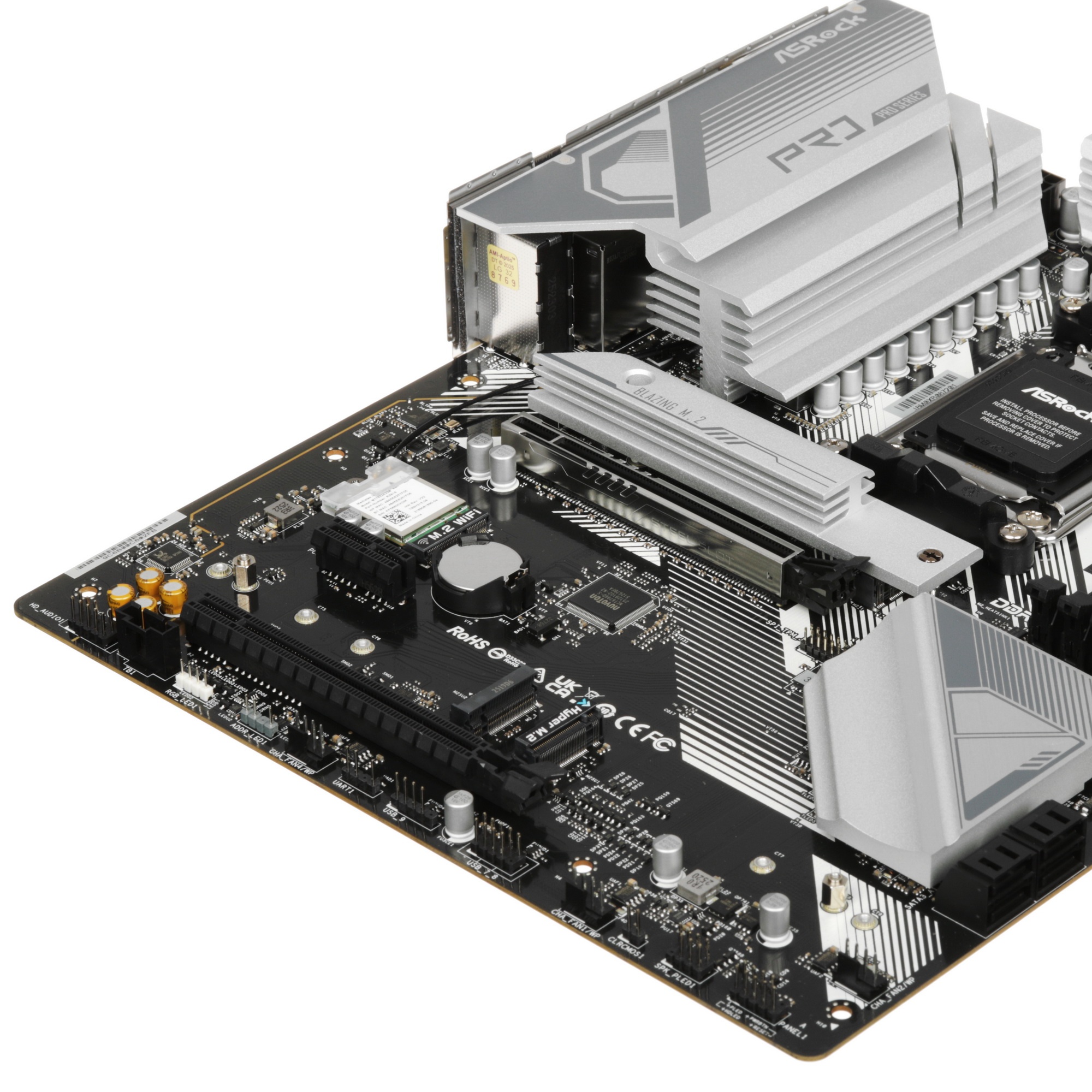 Материнская плата ASROCK B650 PRO RS WIFI, AM5, B650, 4*DDR5, 4*SATA, 3*M.2, 3*USB 3.2, 6*USB 2.0, T