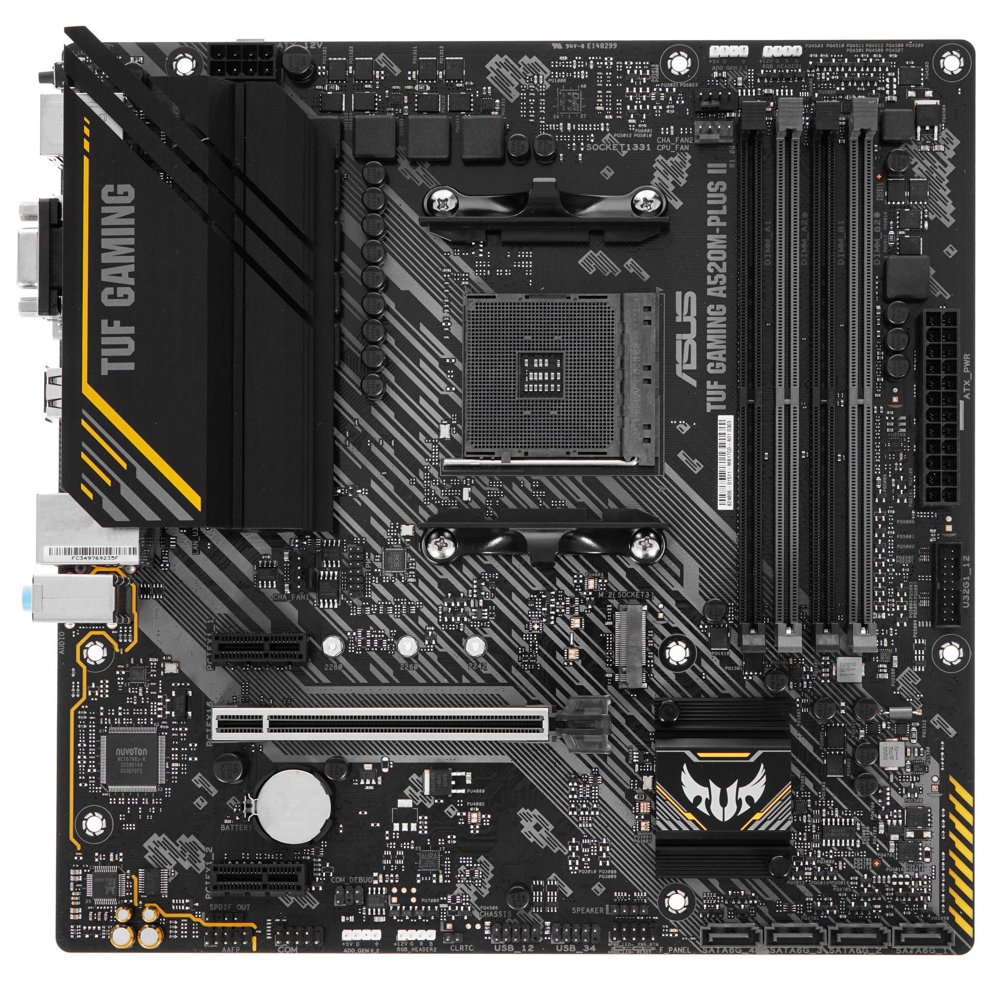 Материнская плата ASUS TUF GAMING A520M-PLUS II, AM4, AMD A520, 4xDDR4, 4xSATA, 1xM.2, 1xPCI-E 3.0 x