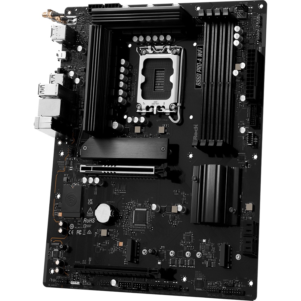 Материнская плата ASRock B860 Pro-A WiFi, LGA 1851, Intel B860, 4xDDR5, 4xSATA, 3xM.2, 1xPCIe 5.0 x1