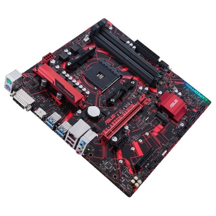Материнская плата ASUS AM4 A320 EX-A320M-GAMING, AM4, AMD A320, 2xDDR4, 4xSATA, 1xPCIe 3.0 x4, 1xDVI