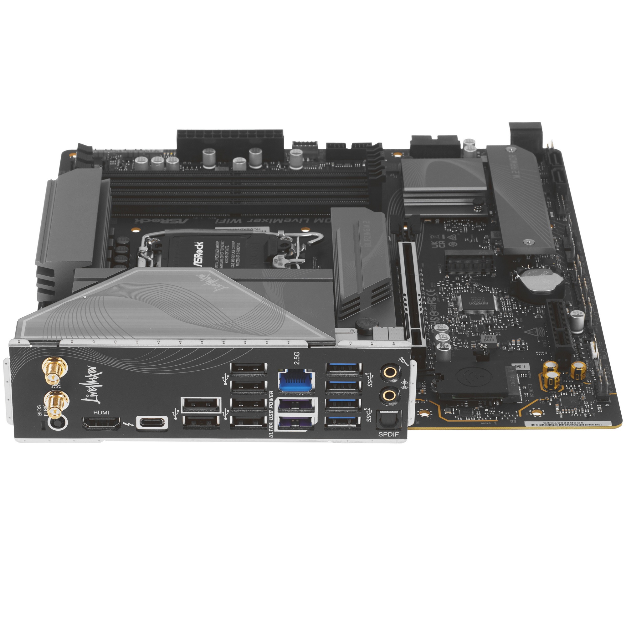 Материнская плата ASRock B860M LiveMixer WiFi, LGA 1851, Intel B860, 4xDDR5, 4xSATA, 3xM.2, 1xPCIe 5