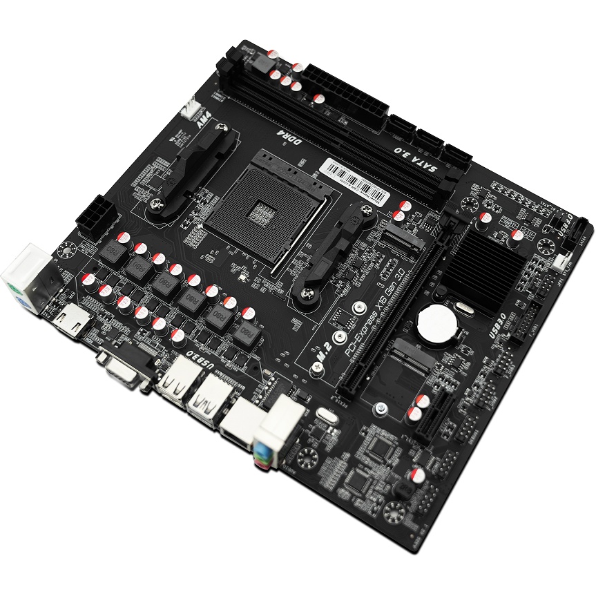 Материнская плата CBR A320M, AM4, AMD A320, 2xDDR4, 4xSATA, 1xM.2, 1xPCIe 3.0 x16, 1xPCIe x1, 1xHDMI