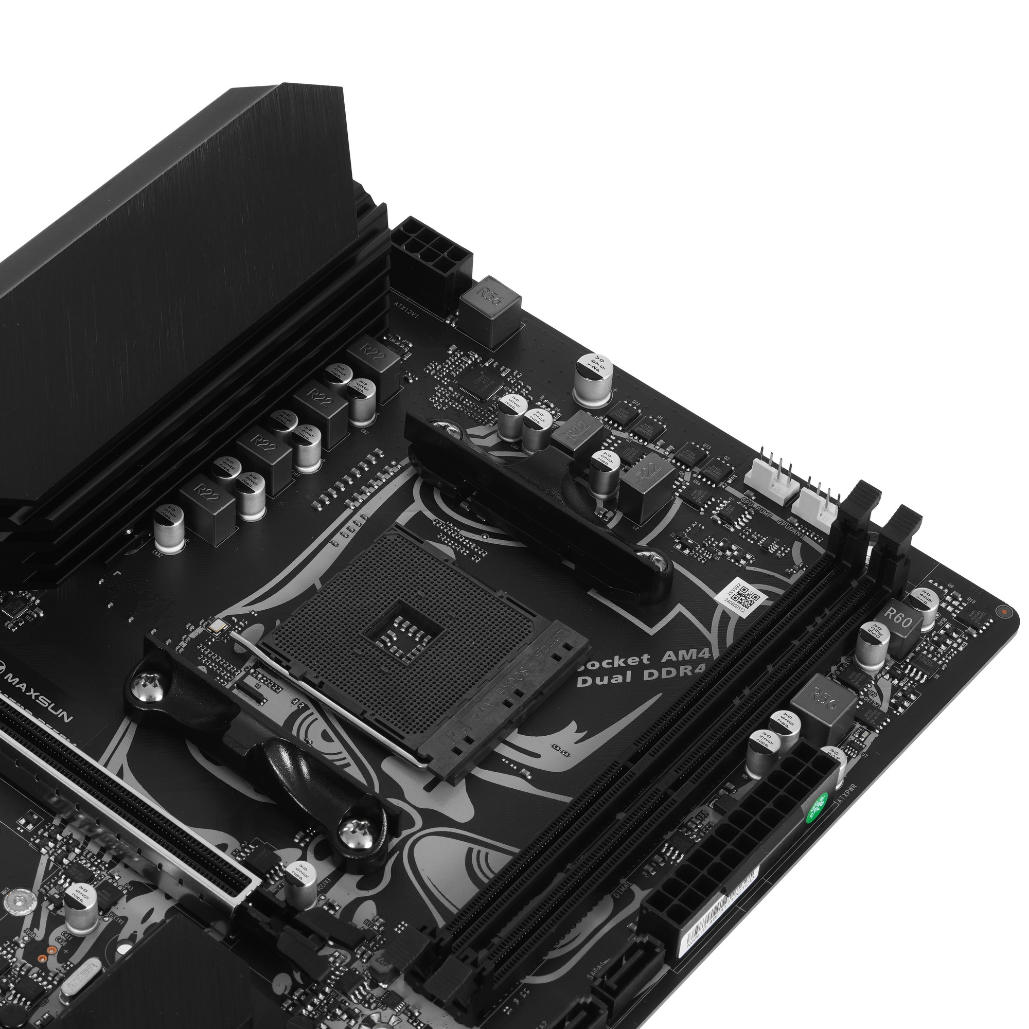Материнская плата Maxsun Terminator B550M, AM4, AMD B550, 2xDDR4, 4xSATA, 1xM.2, 1xPCI-E 4.0 x16, 1x